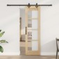 vidaXL Συρόμενη Πόρτα ORKDAL Φυσικό και Μαύρο 61 x 198,5 εκ.