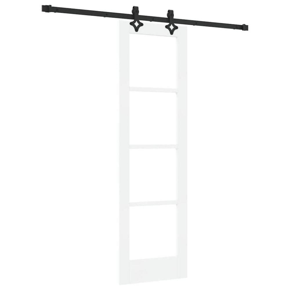 vidaXL Συρόμενη Πόρτα ORKDAL Λευκό και Μαύρο 61 x 198,5 εκ.