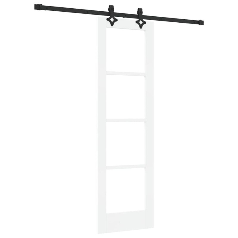 vidaXL Συρόμενη Πόρτα ORKDAL Λευκό και Μαύρο 61 x 198,5 εκ.