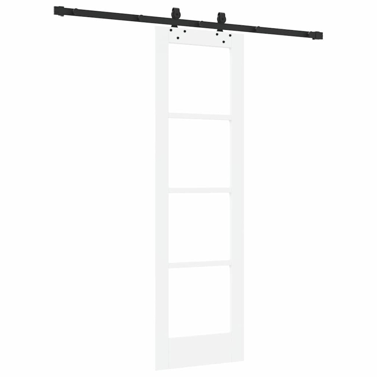vidaXL Συρόμενη Πόρτα ORKDAL Λευκό και Μαύρο 61 x 198,5 εκ.