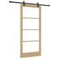 vidaXL Συρόμενη Πόρτα ORKDAL Φυσικό και Μαύρο 93 x 202 cm