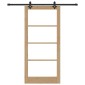 vidaXL Συρόμενη Πόρτα ORKDAL Φυσικό και Μαύρο 93 x 202 cm