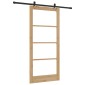 vidaXL Συρόμενη Πόρτα ORKDAL Φυσικό και Μαύρο 93 x 202 cm