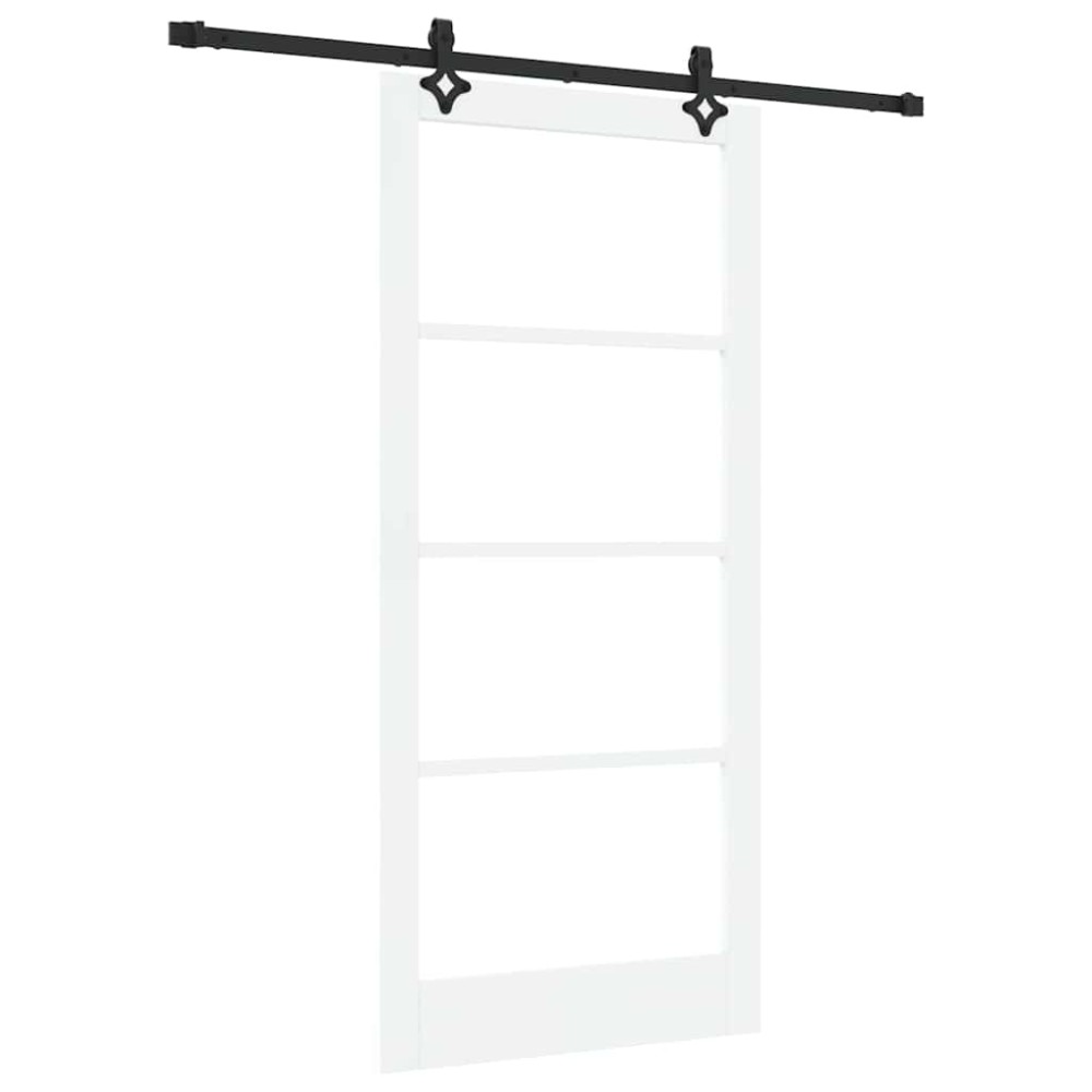 vidaXL Συρόμενη Πόρτα ORKDAL Λευκό και Μαύρο 93 x 202 cm
