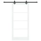 vidaXL Συρόμενη Πόρτα ORKDAL Λευκό και Μαύρο 93 x 202 cm
