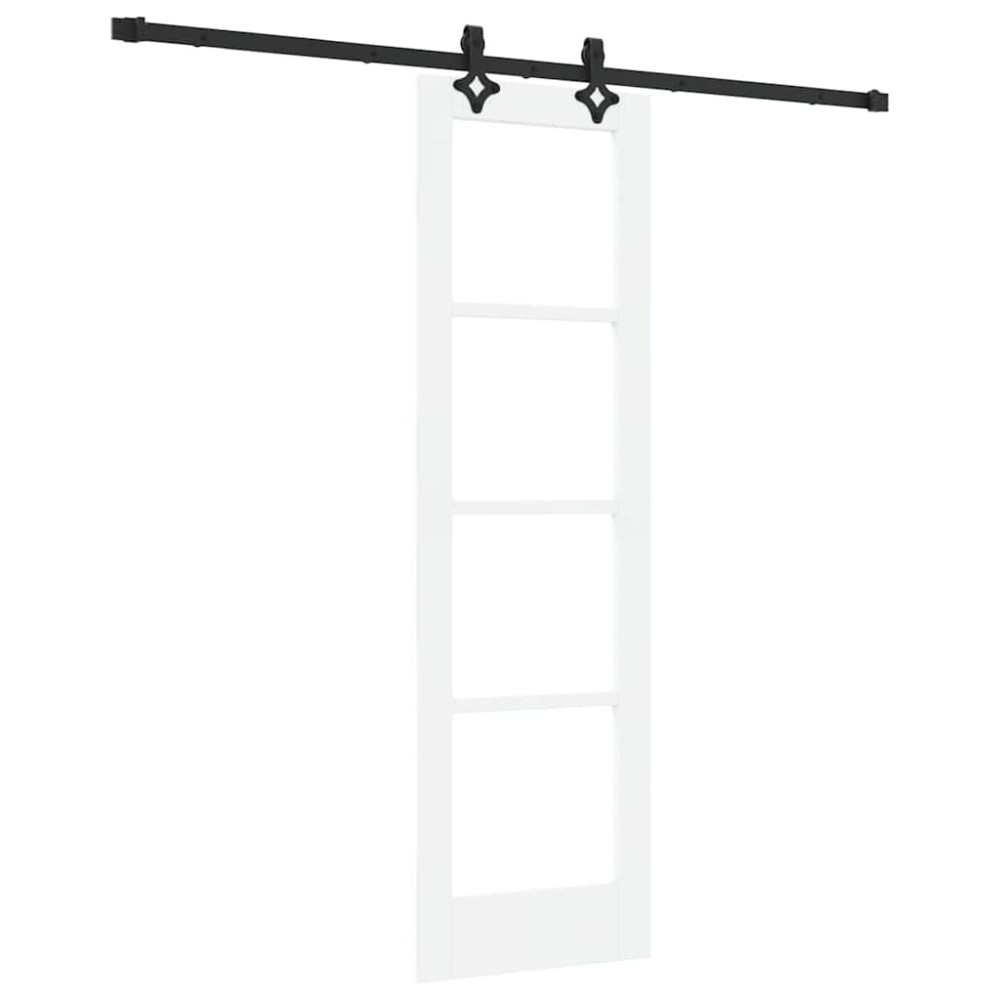 vidaXL Συρόμενη Πόρτα ORKDAL Λευκό και Μαύρο 61 x 198,5 εκ.