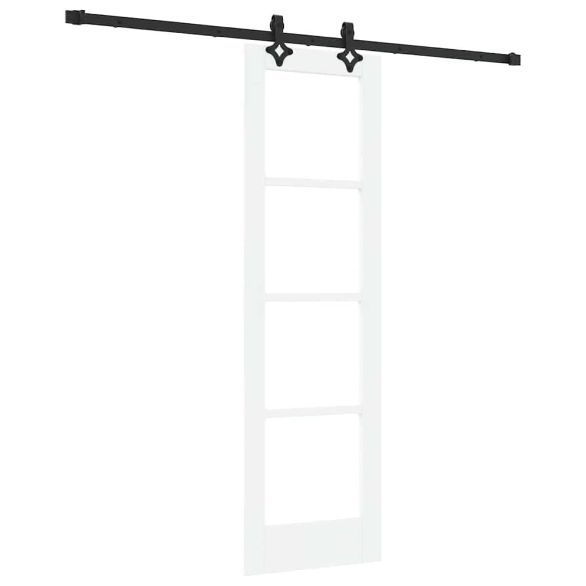 vidaXL Συρόμενη Πόρτα ORKDAL Λευκό και Μαύρο 61 x 198,5 εκ.
