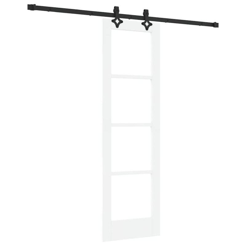 vidaXL Συρόμενη Πόρτα ORKDAL Λευκό και Μαύρο 61 x 198,5 εκ.