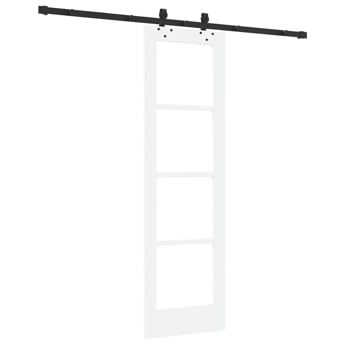 vidaXL Συρόμενη Πόρτα ORKDAL Λευκό και Μαύρο 61 x 198,5 εκ.