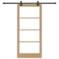 vidaXL Συρόμενη Πόρτα ORKDAL Φυσικό και Μαύρο 93 x 202 cm