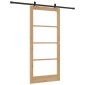 vidaXL Συρόμενη Πόρτα ORKDAL Φυσικό και Μαύρο 93 x 202 cm