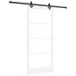 vidaXL Συρόμενη Πόρτα ORKDAL Λευκό και Μαύρο 93 x 202 cm