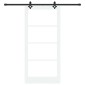 vidaXL Συρόμενη Πόρτα ORKDAL Λευκό και Μαύρο 93 x 202 cm