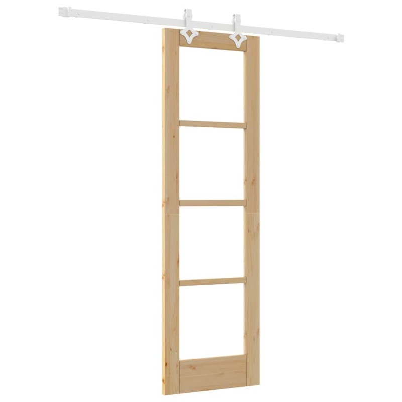 vidaXL Συρόμενη Πόρτα Φυσικό 61 x 198,5 εκ.
