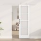 vidaXL Συρόμενη Πόρτα Λευκό 61 x 198,5 εκ. Μασίφ ξύλο πεύκου και γυαλί