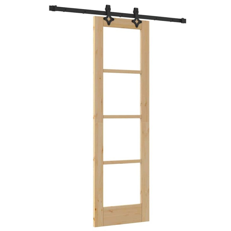 vidaXL Συρόμενη Πόρτα Φυσικό 61 x 198,5 εκ.
