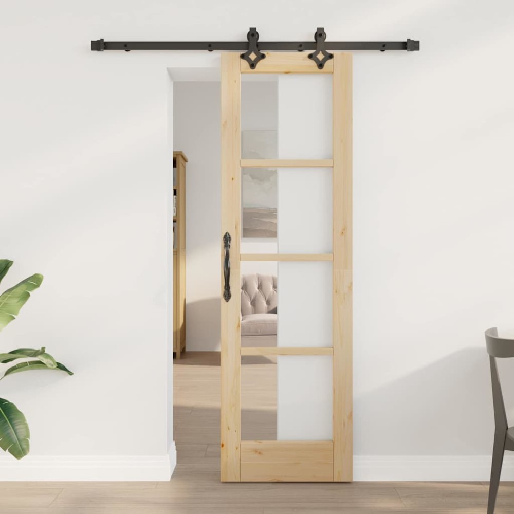 vidaXL Συρόμενη Πόρτα Φυσικό 61 x 198,5 εκ.