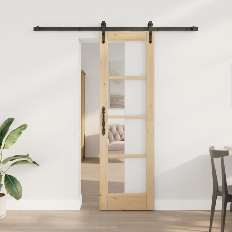 vidaXL Συρόμενη Πόρτα Φυσικό 61 x 198,5 εκ.