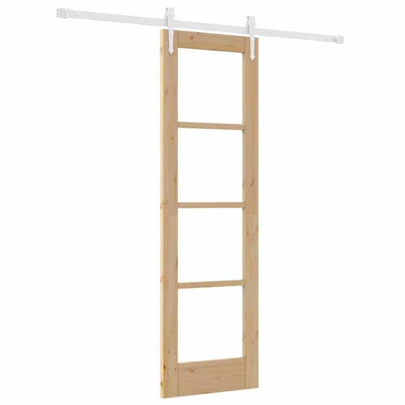 vidaXL Συρόμενη Πόρτα Φυσικό 61 x 198,5 εκ.