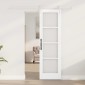 vidaXL Συρόμενη Πόρτα Λευκό 61 x 198,5 εκ. Μασίφ ξύλο πεύκου και γυαλί