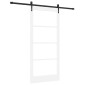 vidaXL Συρόμενη Πόρτα Λευκό και Μαύρο 93 x 202 cm