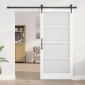 vidaXL Συρόμενη Πόρτα Λευκό και Μαύρο 93 x 202 cm