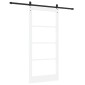 vidaXL Συρόμενη Πόρτα Λευκό και Μαύρο 93 x 202 cm