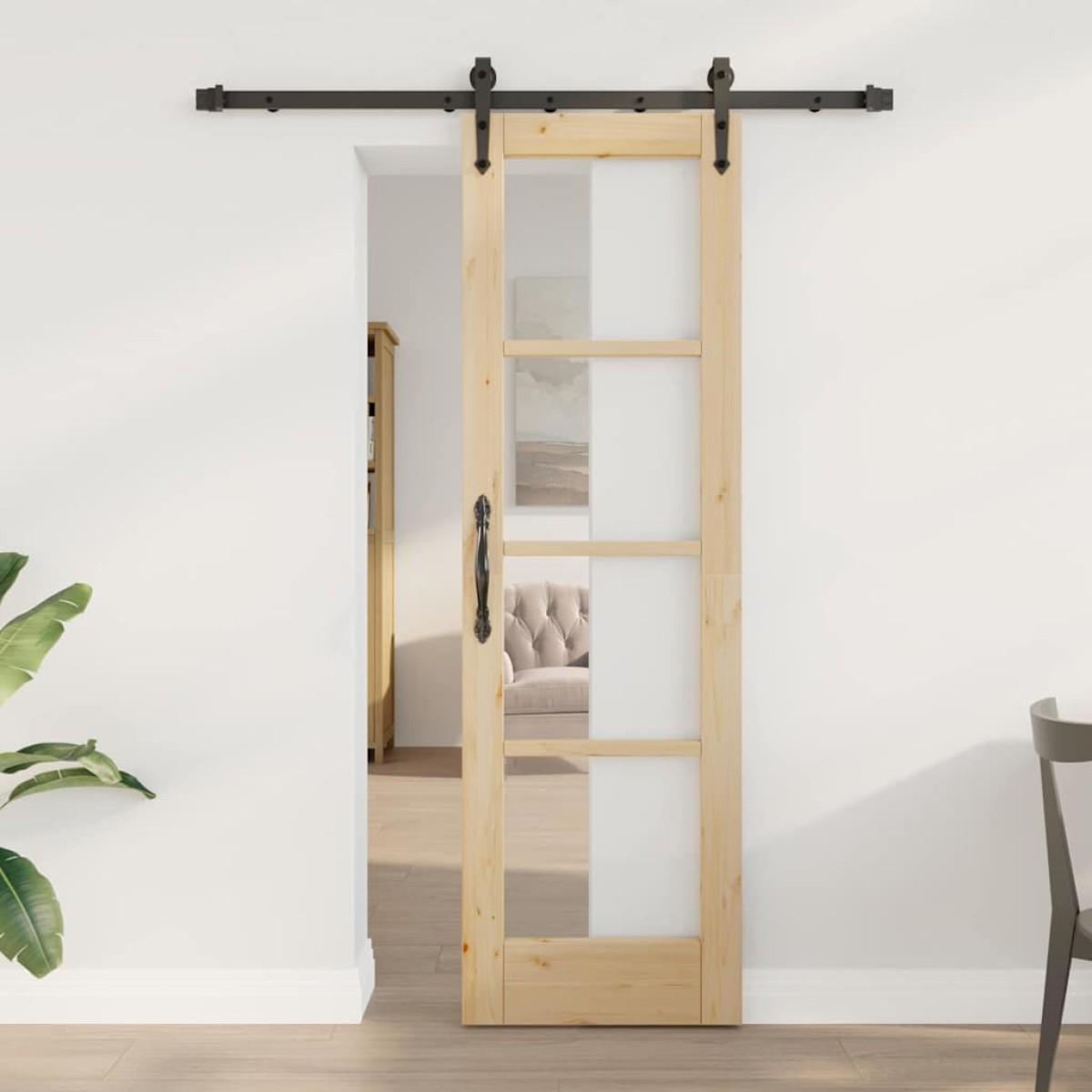 vidaXL Συρόμενη Πόρτα ORKDAL Φυσικό 61 x 198,5 εκ.