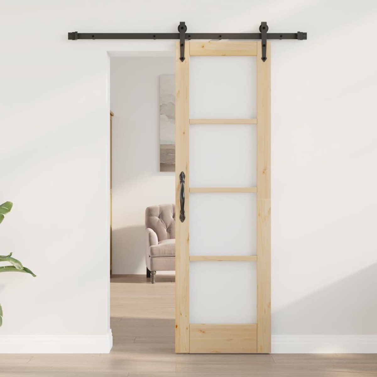 vidaXL Συρόμενη Πόρτα ORKDAL Φυσικό 61 x 198,5 εκ.