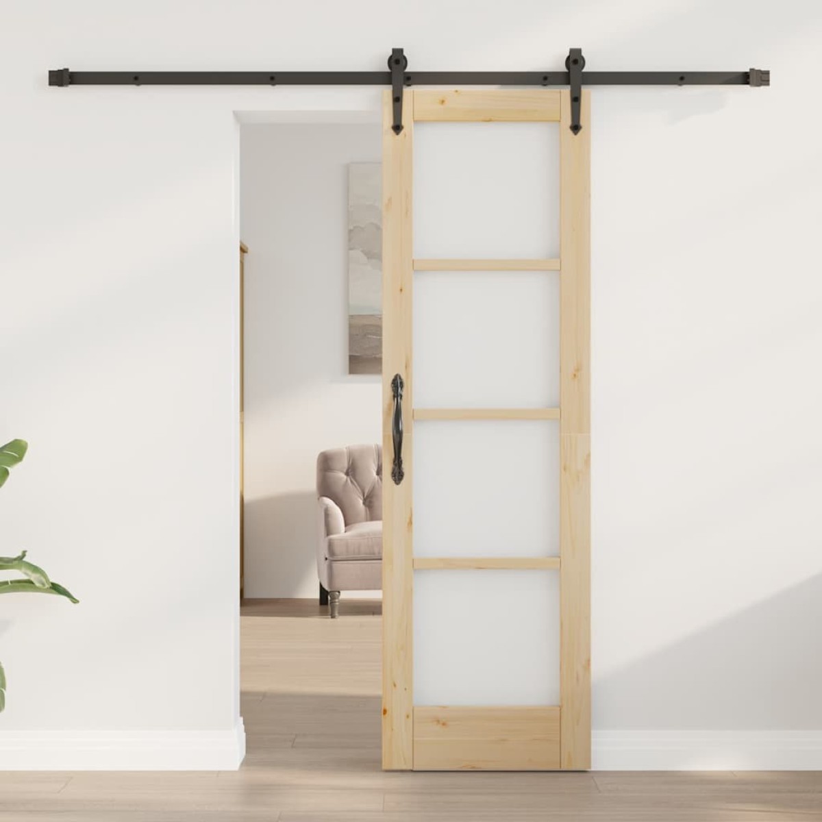 vidaXL Συρόμενη Πόρτα ORKDAL Φυσικό 61 x 198,5 εκ.