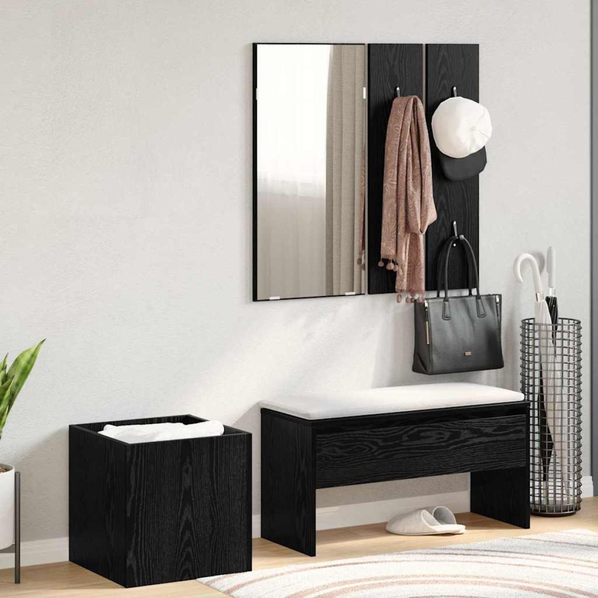 vidaXL Σετ επίπλων χωλ 5 τμχ. 80 x 30,5 x 40 εκ Επεξεργασμένο Ξύλο