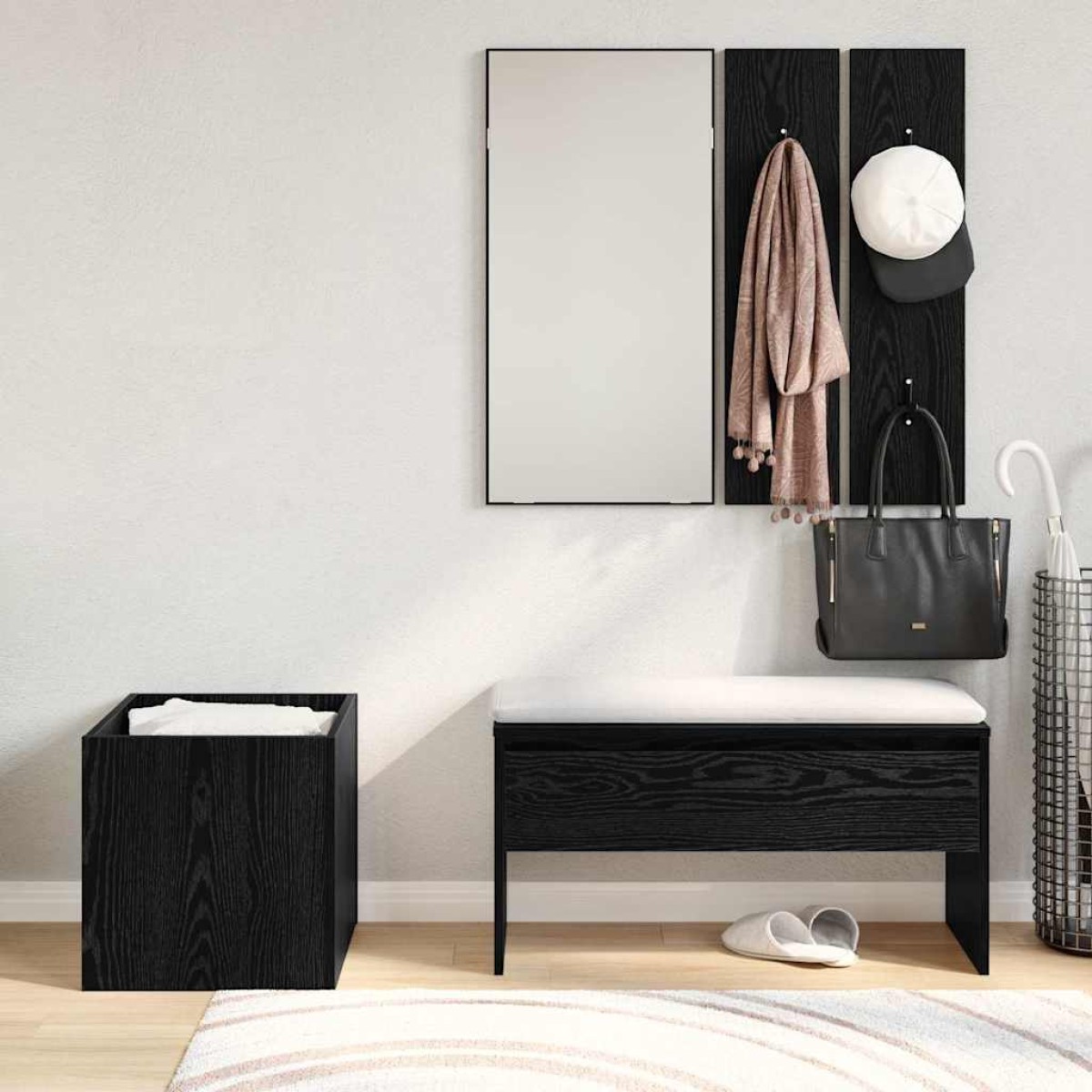 vidaXL Σετ επίπλων χωλ 5 τμχ. 80 x 30,5 x 40 εκ Επεξεργασμένο Ξύλο