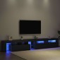 vidaXL Ντουλάπι TV 3 τμχ. Μαύρη Οξυά Επεξεργασμένο Ξύλο