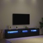 vidaXL Ντουλάπι TV 2 τμχ. Μαύρη Οξυά Επεξεργασμένο Ξύλο