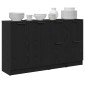 vidaXL Πλαϊνό γραφείο 3 τμχ. Μαύρη Οξυά 120 x 30 x 70 cm