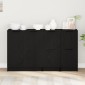 vidaXL Πλαϊνό γραφείο 3 τμχ. Μαύρη Οξυά 120 x 30 x 70 cm