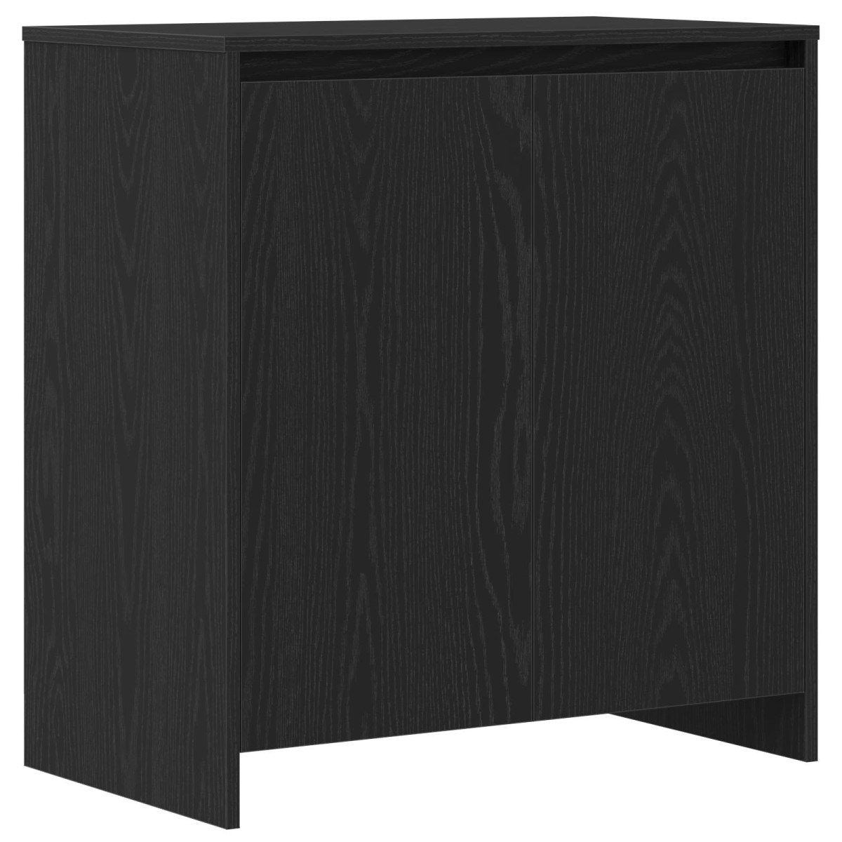 vidaXL Πλαϊνό γραφείο 3 τμχ. Μαύρο 70 x 41 x 75 εκ. Επεξεργασμένο Ξύλο