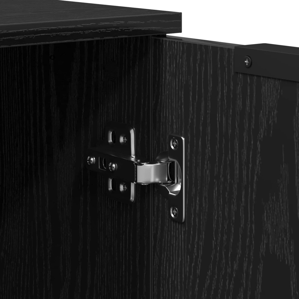 vidaXL Πλαϊνό γραφείο 3 τμχ. Μαύρο 70 x 41 x 75 εκ. Επεξεργασμένο Ξύλο