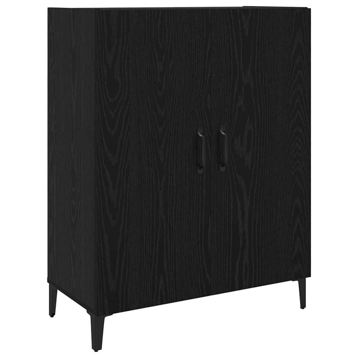 vidaXL Highboard Μαύρη Οξυά 69,5 x 32,5 x 180 εκ Επεξεργασμένο Ξύλο