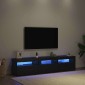 vidaXL Ντουλάπι TV 2 τμχ. Μαύρη Οξυά Επεξεργασμένο Ξύλο