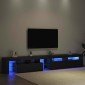 vidaXL Ντουλάπι TV 2 τμχ. Μαύρη Οξυά Επεξεργασμένο Ξύλο