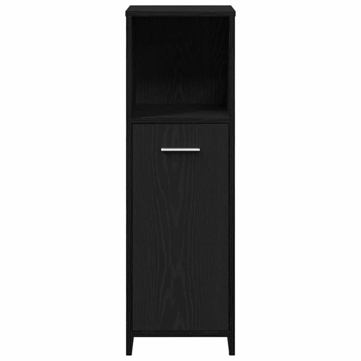vidaXL Σετ Επίπλων Μπάνιου 3 τμχ. Μαύρη Οξυά 30 x 30 x 95 cm