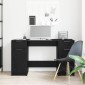 vidaXL Γραφείο με πόρτα Μαύρη Οξυά 133 x 50 x 75 εκ Επεξεργασμένο Ξύλο