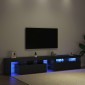 vidaXL Ντουλάπι TV 2 τμχ. Μαύρη Οξυά Επεξεργασμένο Ξύλο