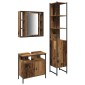 vidaXL Σετ Επίπλων Μπάνιου 3 τμχ. Παλιό Ξύλο 33 x 33 x 185,5 εκ