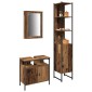 vidaXL Σετ Επίπλων Μπάνιου 3 τμχ. Παλιό Ξύλο 33 x 33 x 185,5 εκ