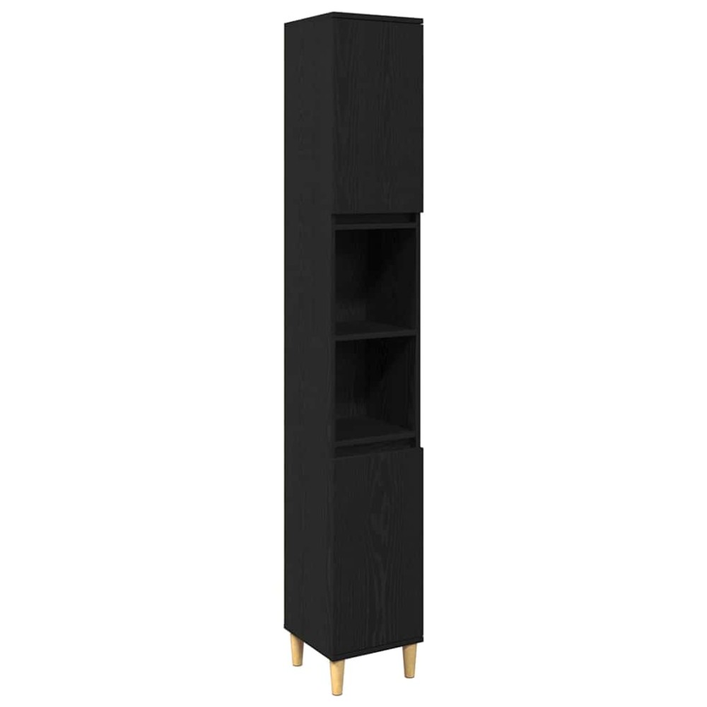 vidaXL Σετ Επίπλων Μπάνιου 3 τμχ. Μαύρο 80 x 33 x 60 εκ