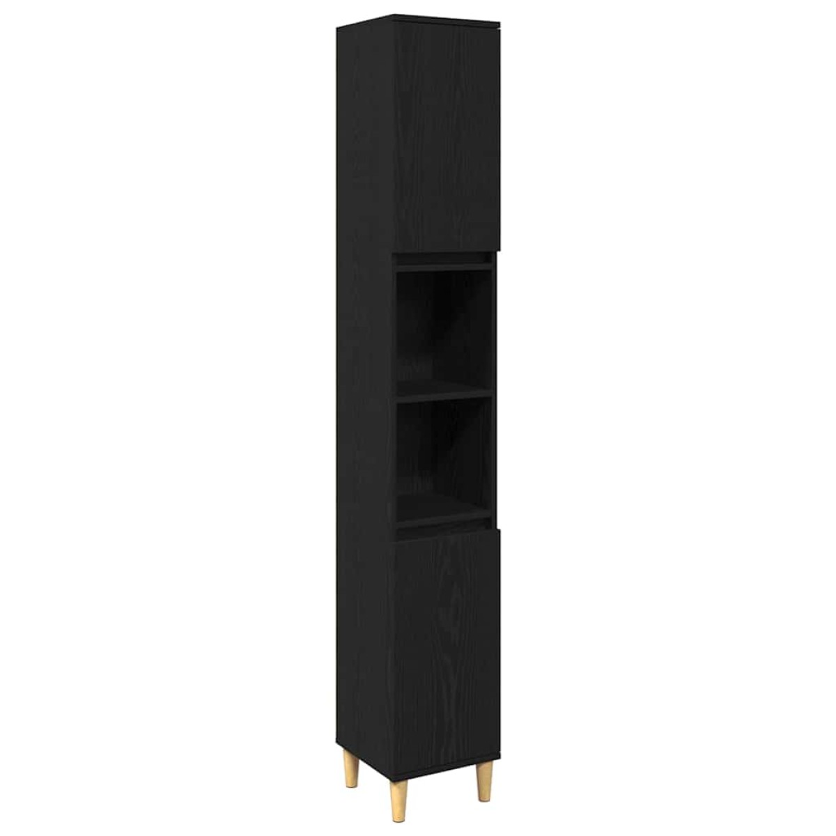 vidaXL Σετ Επίπλων Μπάνιου 3 τμχ. Μαύρο 80 x 33 x 60 εκ