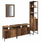 vidaXL Σετ Επίπλων Μπάνιου 4 τμχ. Παλιό Ξύλο 33 x 33 x 185,5 εκ