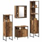 vidaXL Σετ Επίπλων Μπάνιου 4 τμχ. Παλιό Ξύλο 33 x 33 x 185,5 εκ